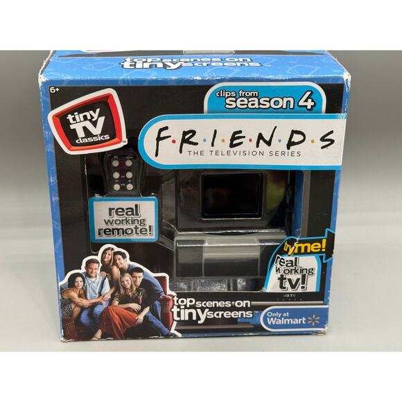 Friends TV Show TINY TV w/ Working Remote Control - Season 4 Clips NEW - Picture 1 of 4